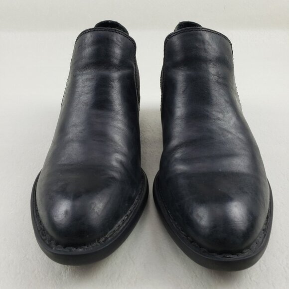 Born Dallia Leather Ankle Boot Womens 9 Black Chelsea Slip On Moto Bootie - Picture 5 of 14